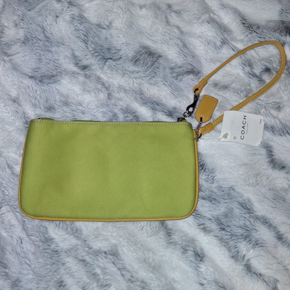 Coach Yellow and Green Clutch with Modern Design - Picture 2 of 7